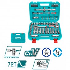 TOTAL 62 Pcs 1/2″ Socket Set THT121602 